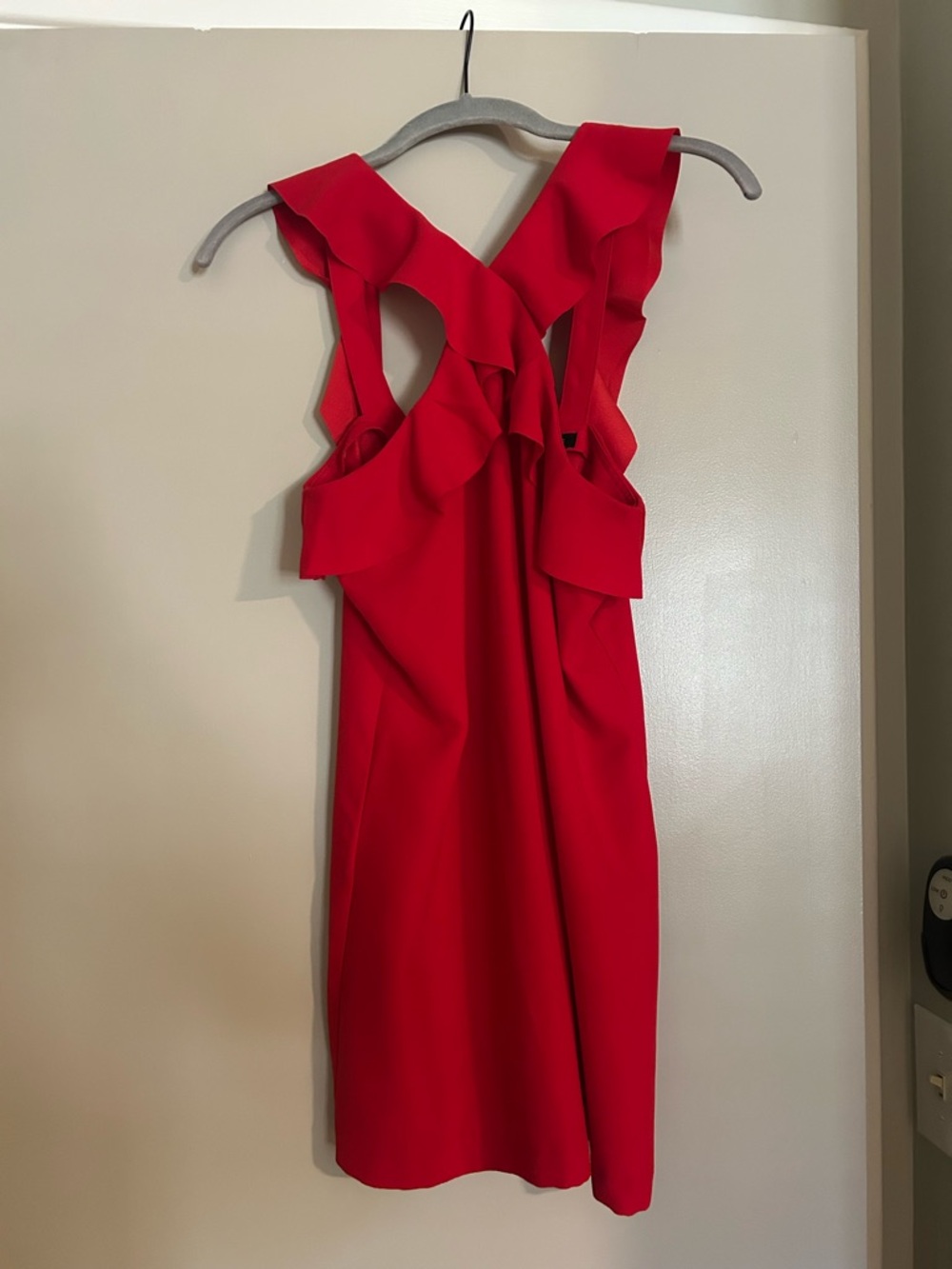 Banana Republic Red Ruffle Mini Dress